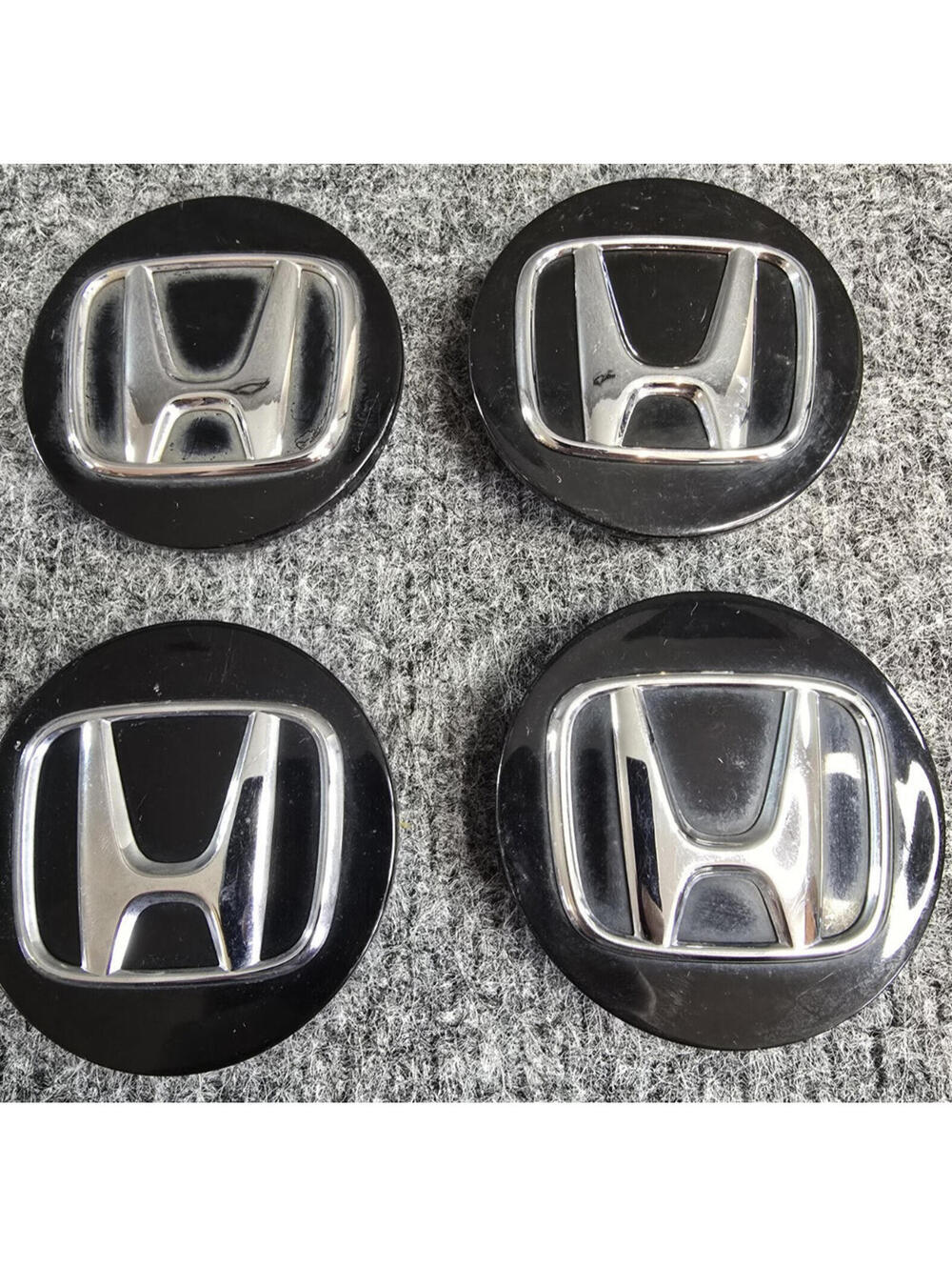 (4) Honda OEM Black Plastic 2 3/4" 2.75" Wheel Center Cap Hub Dust PS+PPE #78